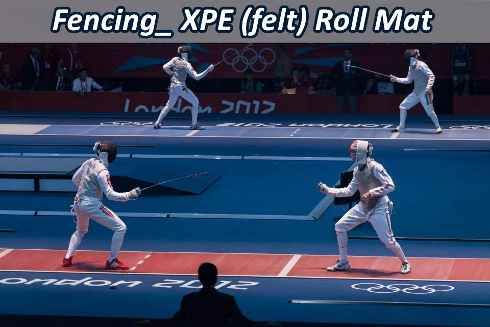 Wholesale XPE+Felt Roll Mat, Thickness 5cm, Density 33kg/Cbm for Martial Arts, Tatami, Fencing, Karate, Teakwondo, MMA, Judo, Bjj