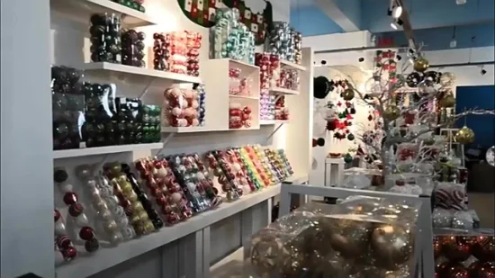 Fornitore di prodotti natalizi Yiwu Sourcing Agent Sublimazione plastica Palline per ornamenti natalizi Decorazioni per l'albero di Natale